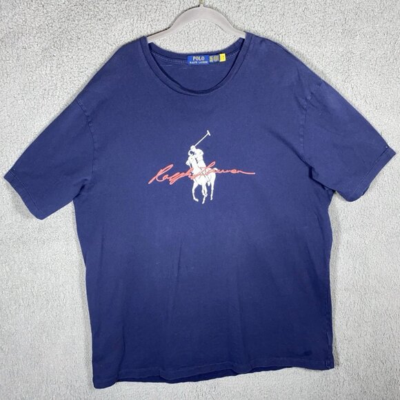 Polo Ralph Lauren Men’s  Sz 2XLT Graphic Tee Classic Big Pony  Logo - Picture 1 of 6